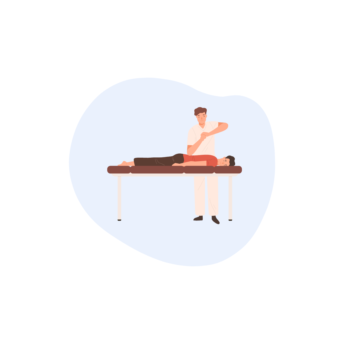 Icone : homme qui se fait masser